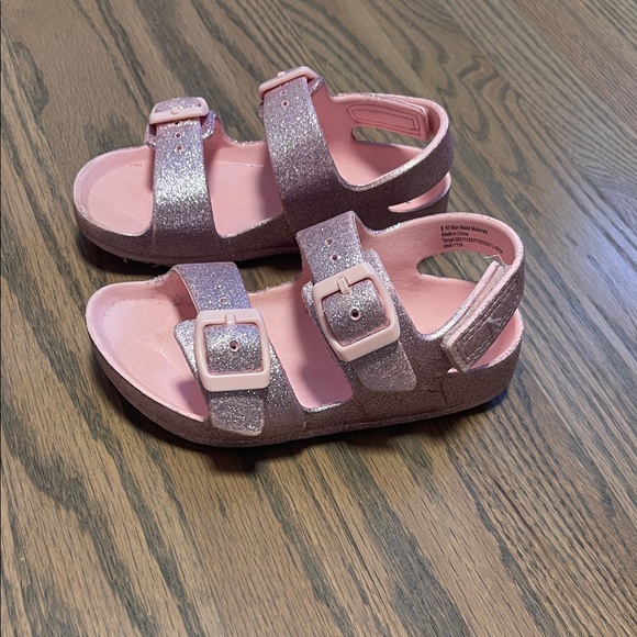 Cat & Jack Unicorn Sandals - glitter Pink sandals - Picture 8 of 11